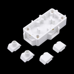 Four-way ant nest connector with interchangeable ports