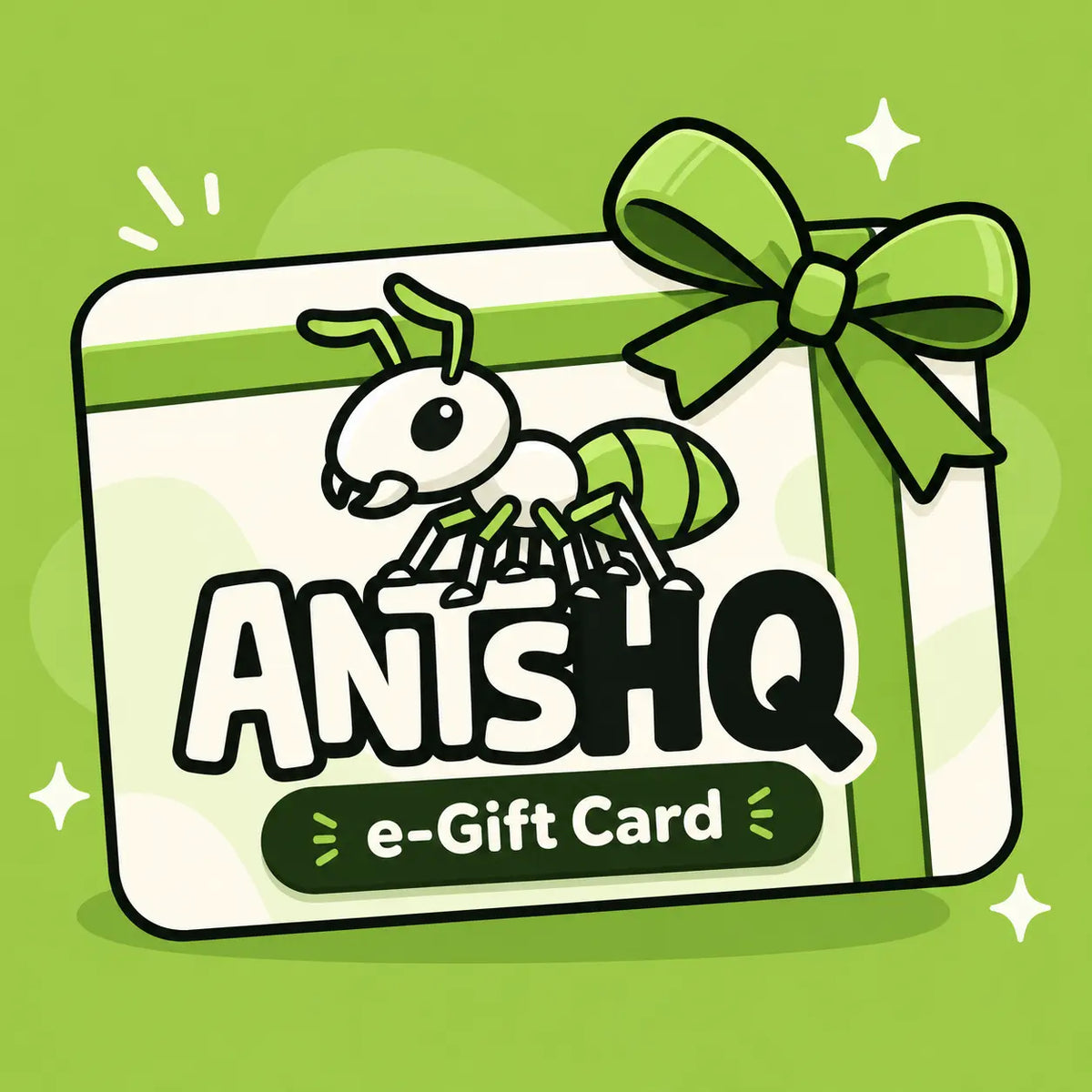 Ants HQ digital gift card with green ant mascot