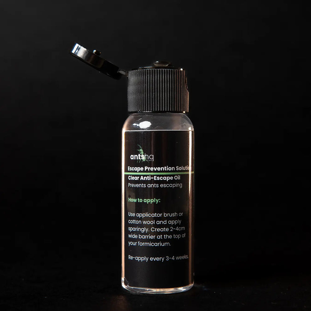 Ant escape barrier treatment in a small bottle