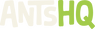 Ants HQ logo in white and green lettering