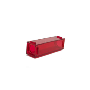 Red acrylic ant nursery tube hide in several views