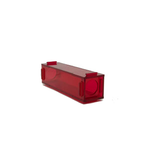 Red acrylic ant nursery tube hide in several views