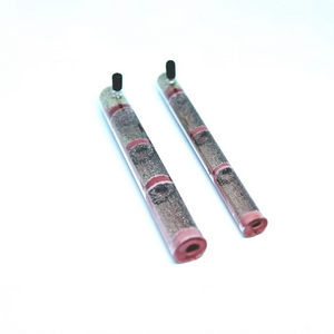 Glass ant nursery tube with a red connector