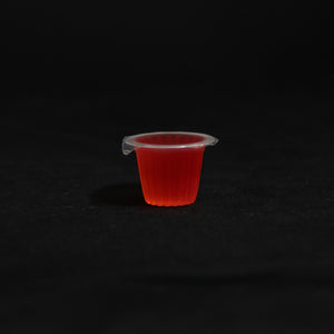 Clear acrylic ant-keeping accessory photographed on a dark background