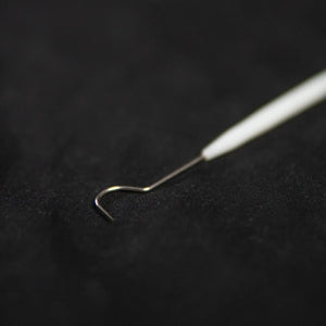 Ant nest cleaning hook for reaching narrow chambers