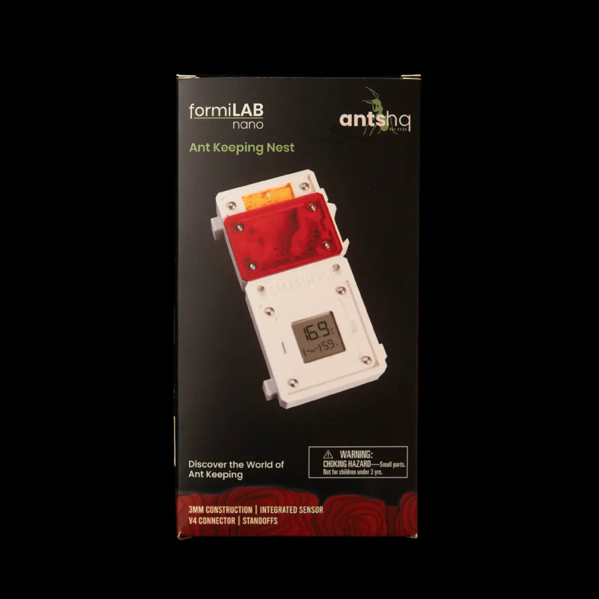 FormiLAB Nano ant nest with white or red chambers